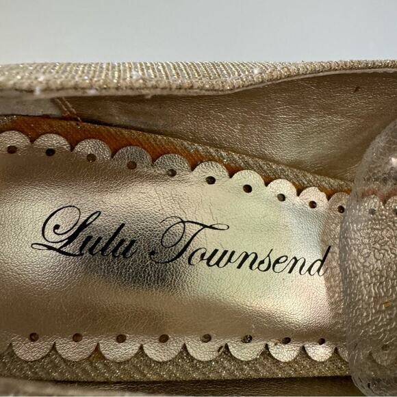 Lulu Townsend dressy metallic colored peep toe heels size 7.5 - Picture 9 of 9